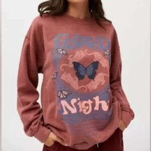 Project Social T Mauve and Blue Graphic Sweatshirt